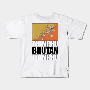 Flag of Bhutan Kids T-Shirt